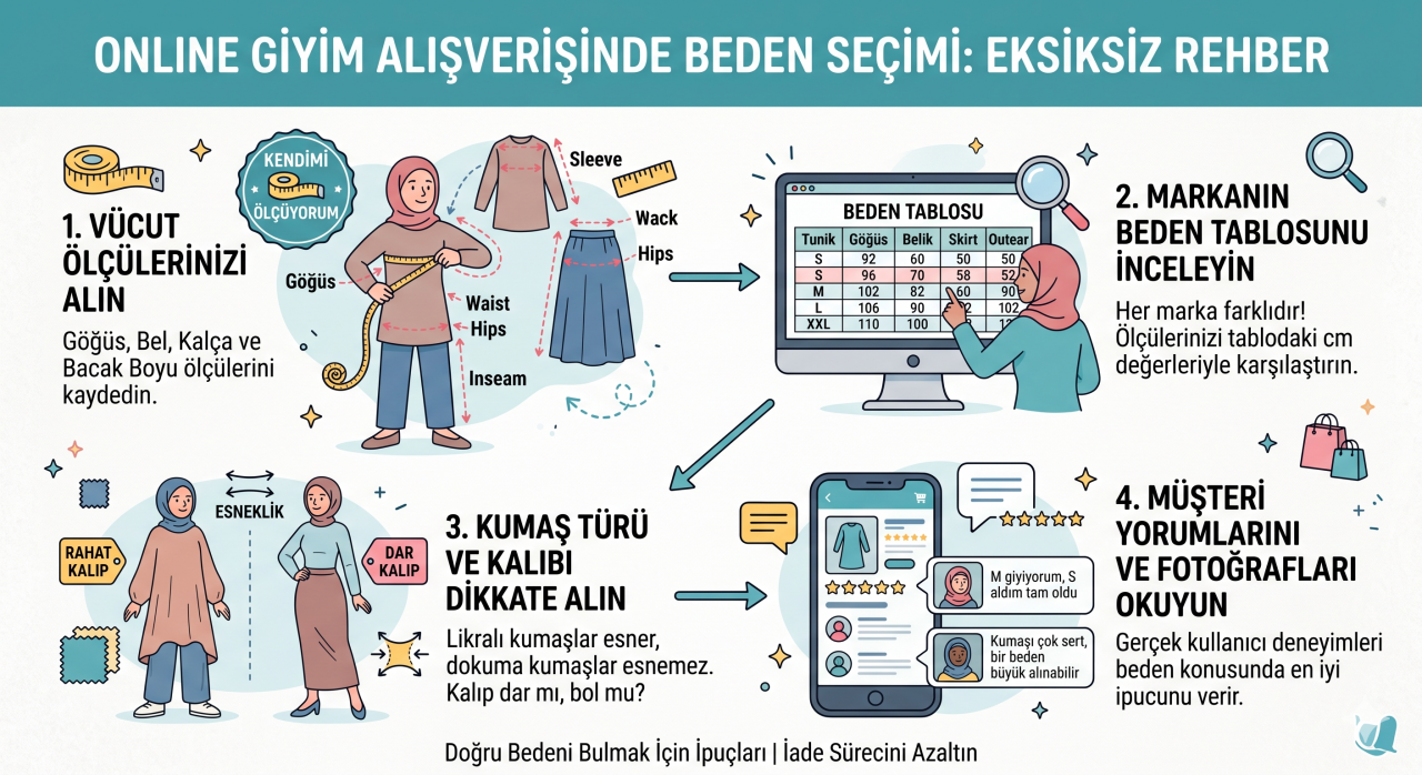 Online Giyim Alışverişinde Beden Nasıl Seçilir? Eksiksiz Rehber