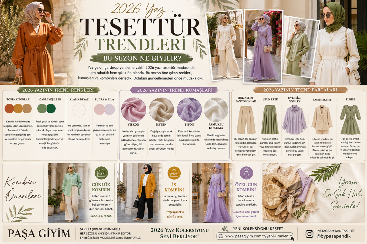 2026 Yaz Tesettür Trendleri: Bu Sezon Ne Giyilir?